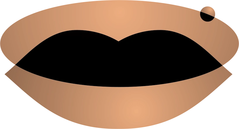 O ilustrație care sugerează conturul unor buze